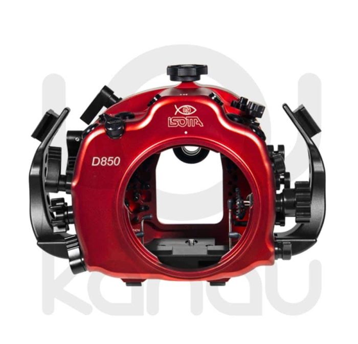 La Carcasa Isotta para la cámara reflex Nikon D850, está fabricada en aluminio marino anticorrosión. Con acceso a todos los diales de la cámara.