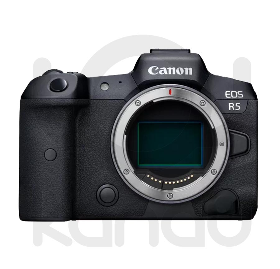 Cuerpo de camara Canon EOS R5 vista frontal
